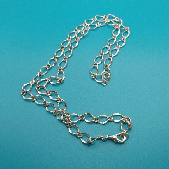 Unbranded Jewelry - Fashion Statement Silver Tone 28" Link Chain Lobster Clasp Necklace